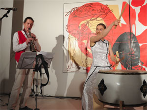 Taiko und Saxophon mit Beate Gatscha und Gert Anklam